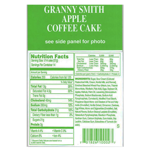 Granny Smith Apple Coffee Cake